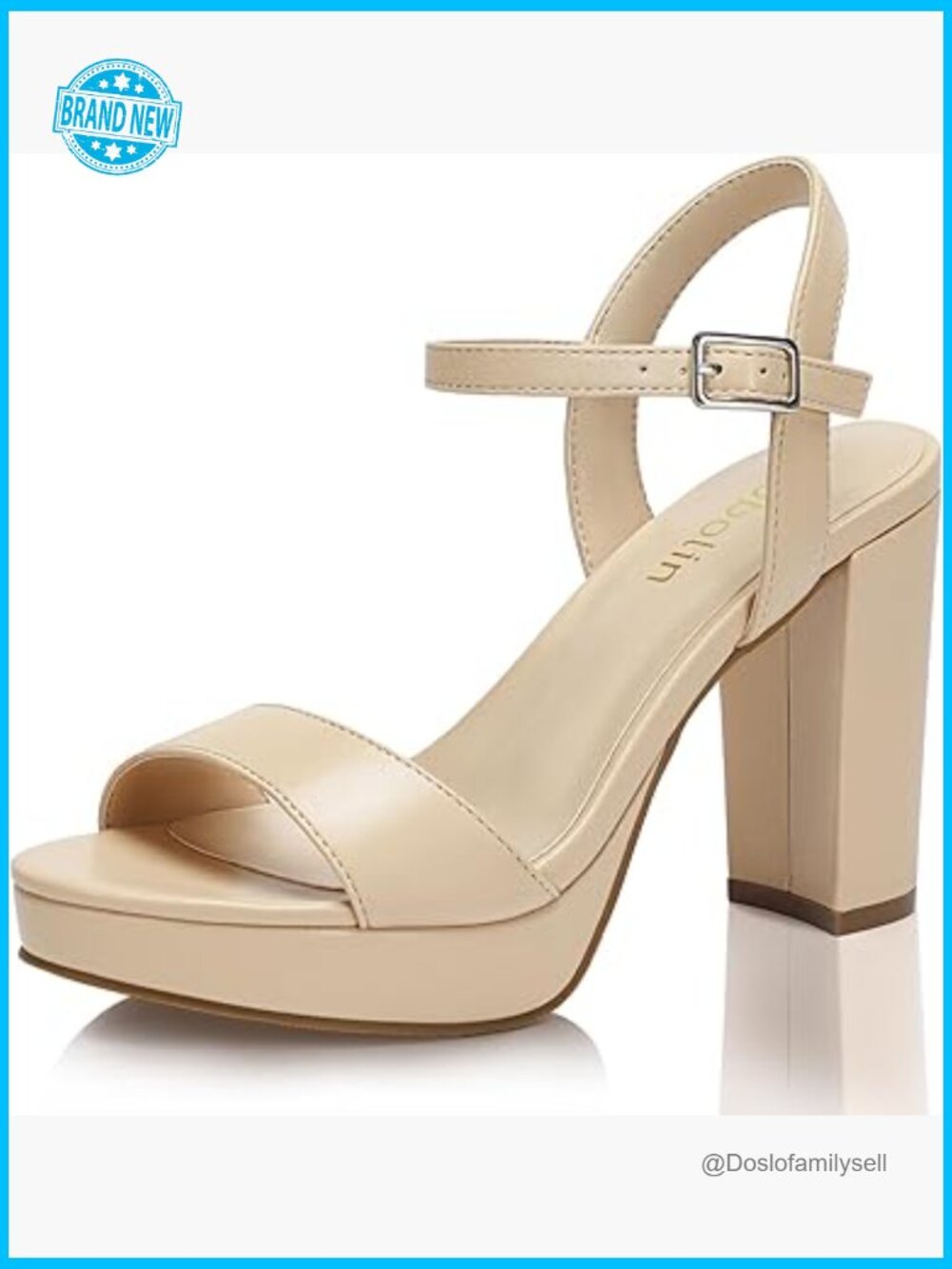Wide Width Chunky Platform Heels Sandals Open Toe Ankle Strap Wedding Party